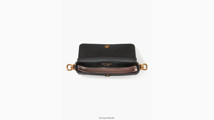 de Kate Spade Frauen Morgan Double Up Umhängetasche Schwarz NB82J2298 Zubehör