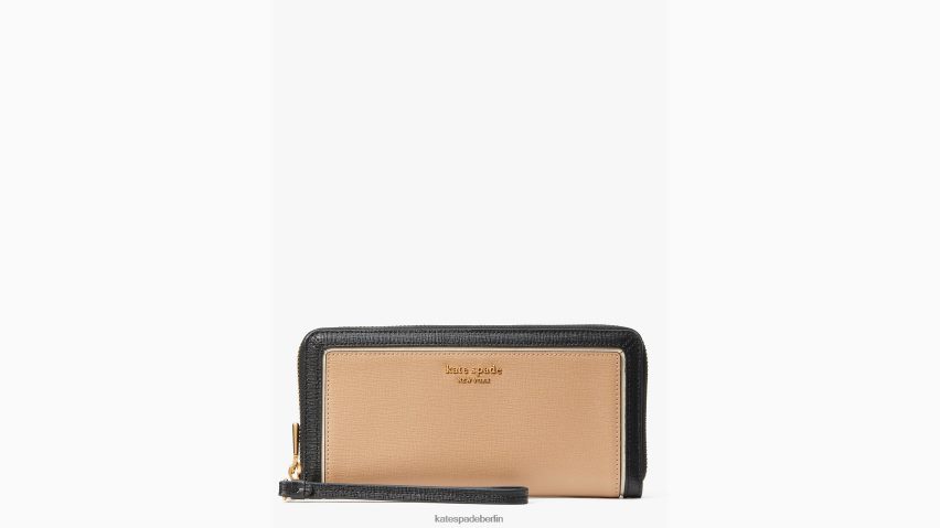 de Kate Spade Frauen Morgan Farbblock-Reisebrieftasche Café Mokka Multi NB82J2460 Zubehör