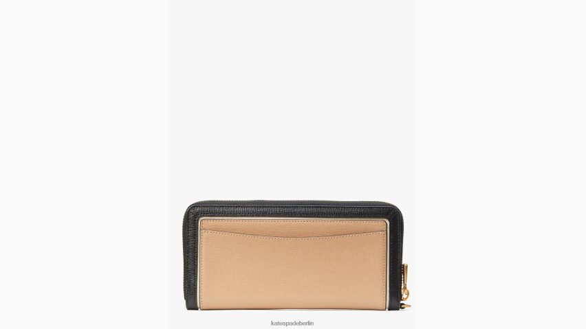 de Kate Spade Frauen Morgan Farbblock-Reisebrieftasche Café Mokka Multi NB82J2460 Zubehör