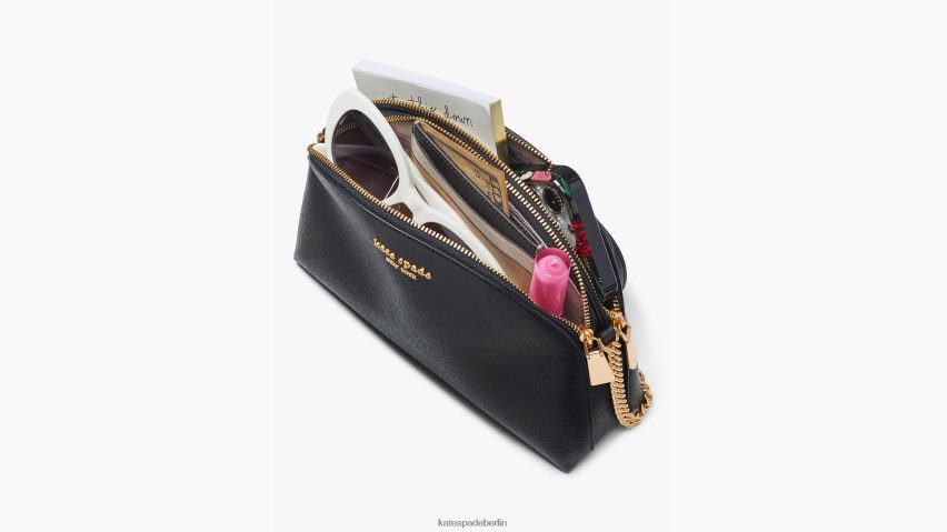 de Kate Spade Frauen Morgan Farbblock-Umhängetasche mit doppeltem Reißverschluss und Kuppel creme multi NB82J2277 Zubehör