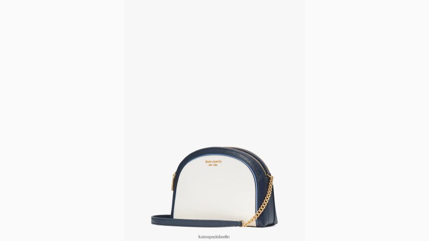de Kate Spade Frauen Morgan Farbblock-Umhängetasche mit doppeltem Reißverschluss und Kuppel creme multi NB82J2277 Zubehör