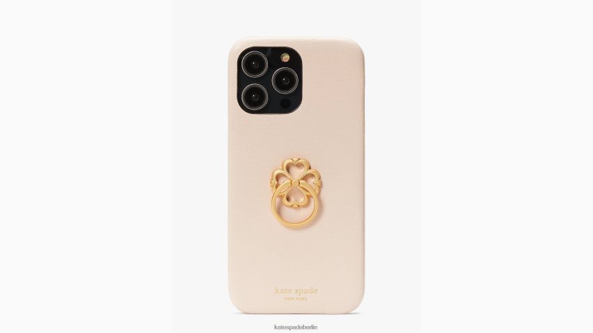 de Kate Spade Frauen Morgan-Hülle aus Saffiano-Leder mit Ringständer für das iPhone 14 Pro Max Morgenstrand NB82J21414 Zubehör