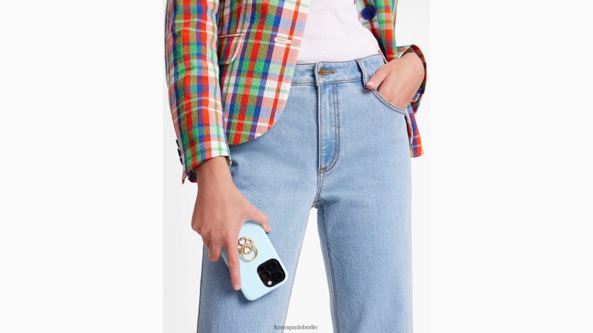 de Kate Spade Frauen Morgan-Hülle aus Saffiano-Leder mit Ringständer für das iPhone 14 Pro Max perfekter Pool NB82J21277 Zubehör