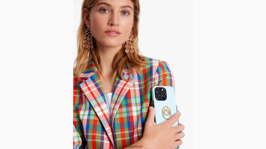 de Kate Spade Frauen Morgan-Hülle aus Saffiano-Leder mit Ringständer für das iPhone 14 Pro perfekter Pool NB82J21276 Zubehör