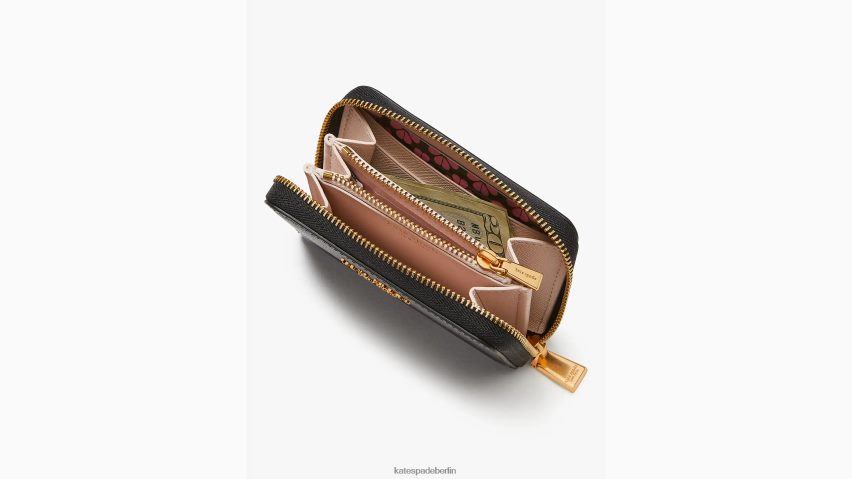 de Kate Spade Frauen Morgan-Kartenetui mit Reißverschluss Schwarz NB82J2408 Zubehör