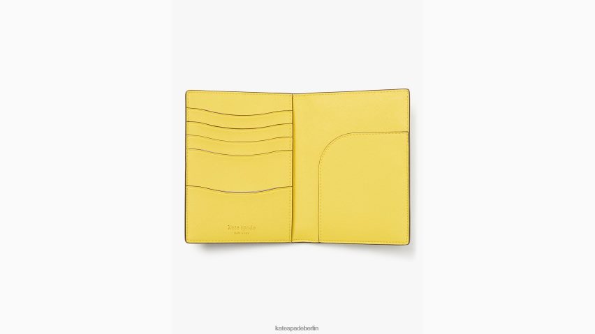 de Kate Spade Frauen Morgan Lemon Toss Reisepassetui mit Prägung Pergament multi NB82J21270 Zubehör
