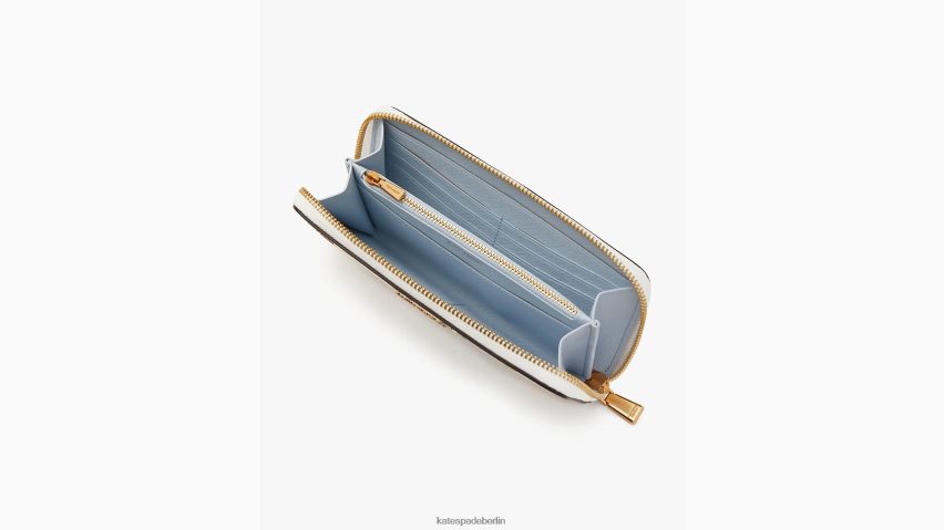 de Kate Spade Frauen Morgan Tulip Toss kontinentales Portemonnaie mit umlaufendem Reißverschluss creme multi NB82J2410 Zubehör