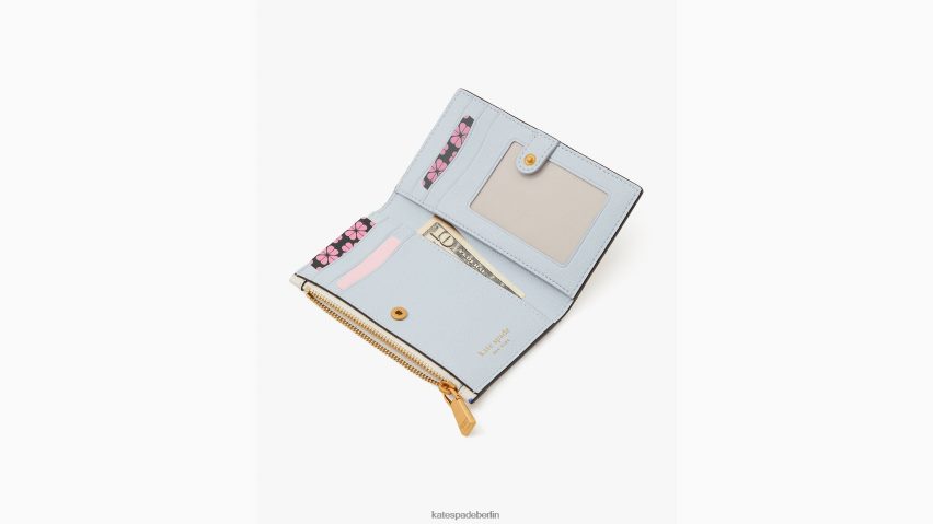 de Kate Spade Frauen Morgan Tulip Toss – Kleine schlanke Bifold-Geldbörse creme multi NB82J2368 Zubehör