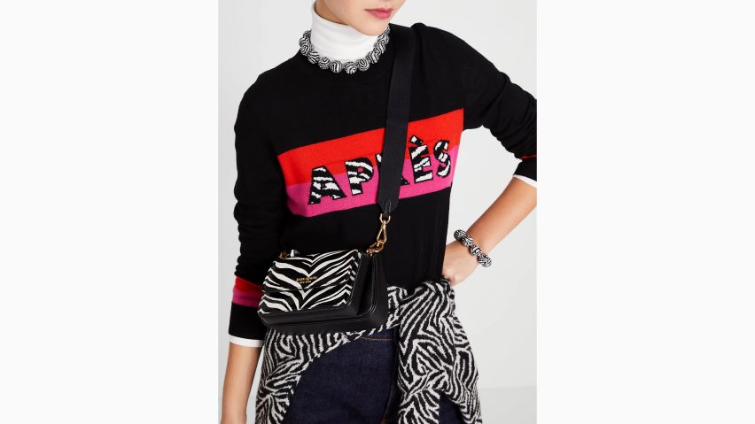 de Kate Spade Frauen Morgan-Umhängetasche mit Zebra-Prägung schwarz-multi NB82J2471 Zubehör