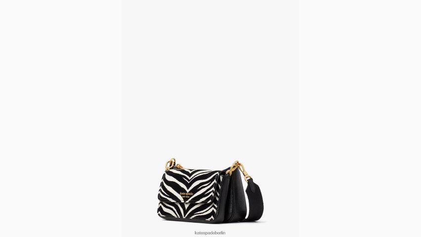 de Kate Spade Frauen Morgan-Umhängetasche mit Zebra-Prägung schwarz-multi NB82J2471 Zubehör