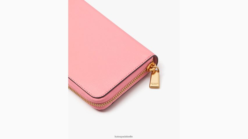 de Kate Spade Frauen Morgan kontinentales Portemonnaie mit umlaufendem Reißverschluss Lachsrosa NB82J2384 Zubehör