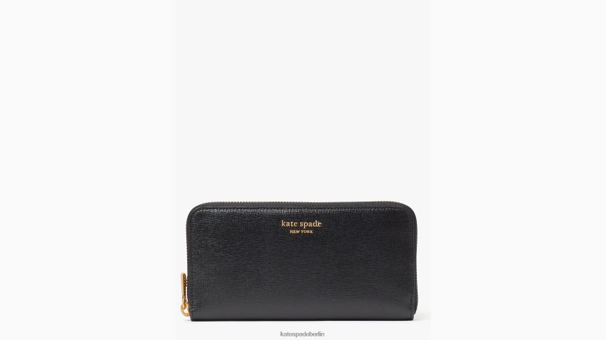de Kate Spade Frauen Morgan kontinentales Portemonnaie mit umlaufendem Reißverschluss Schwarz NB82J2383 Zubehör