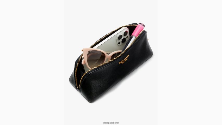 de Kate Spade Frauen Morgan neues Kosmetiketui Schwarz NB82J21312 Zubehör