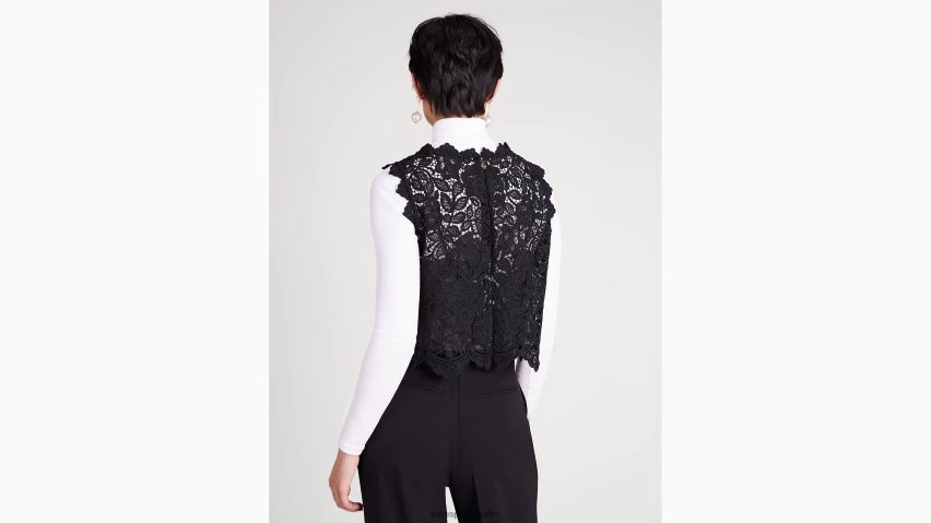 de Kate Spade Frauen Muschel aus floraler Spitze Schwarz NB82J2849 Bekleidung