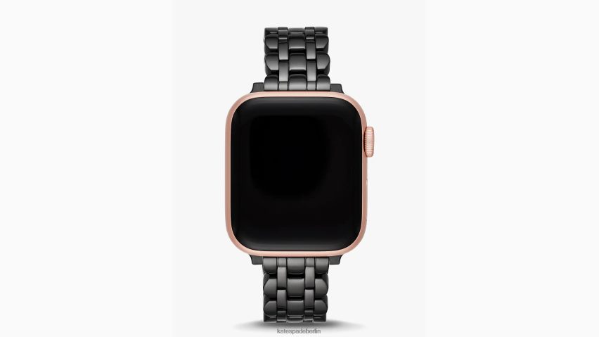 de Kate Spade Frauen Muschelarmband aus Edelstahl mit 38/40-mm-Band für die Apple Watch Schwarz NB82J21077 Zubehör