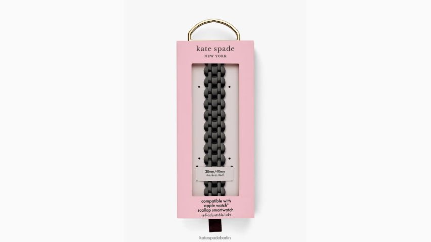 de Kate Spade Frauen Muschelarmband aus Edelstahl mit 38/40-mm-Band für die Apple Watch Schwarz NB82J21077 Zubehör