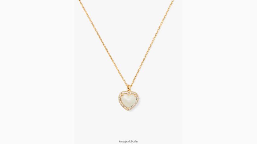 de Kate Spade Frauen My Love Pave-Herzanhänger creme/gold NB82J21158 Zubehör
