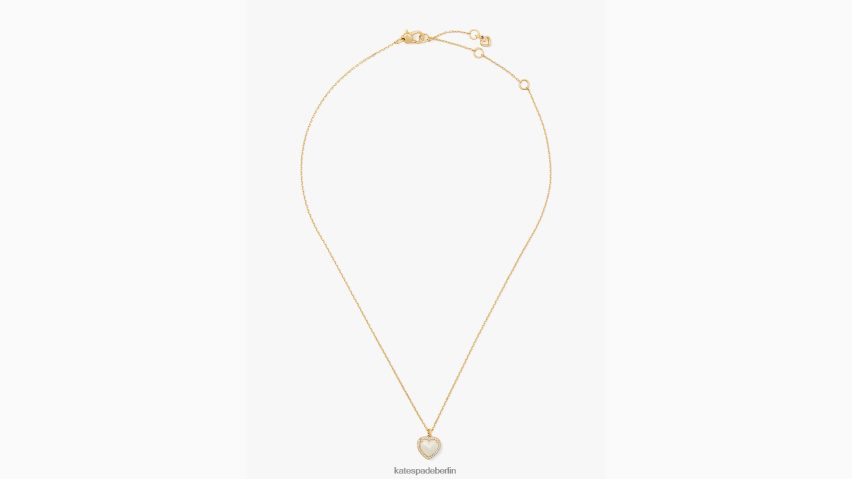 de Kate Spade Frauen My Love Pave-Herzanhänger creme/gold NB82J21158 Zubehör