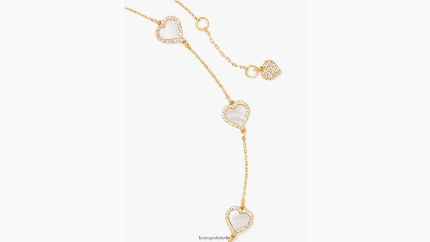 de Kate Spade Frauen Nehmen Sie eine Herz-Streuungs-Halskette klar/gold NB82J21199 Zubehör