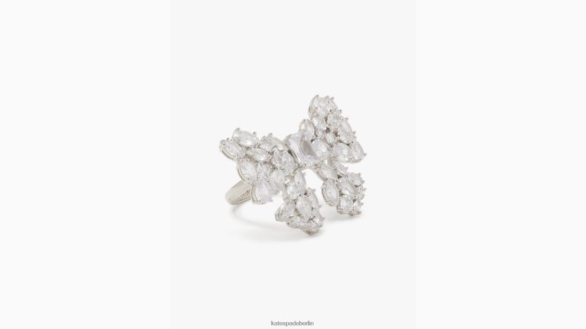 de Kate Spade Frauen Nehmen Sie einen Cocktailring mit Schleife klar/silber NB82J21251 Zubehör