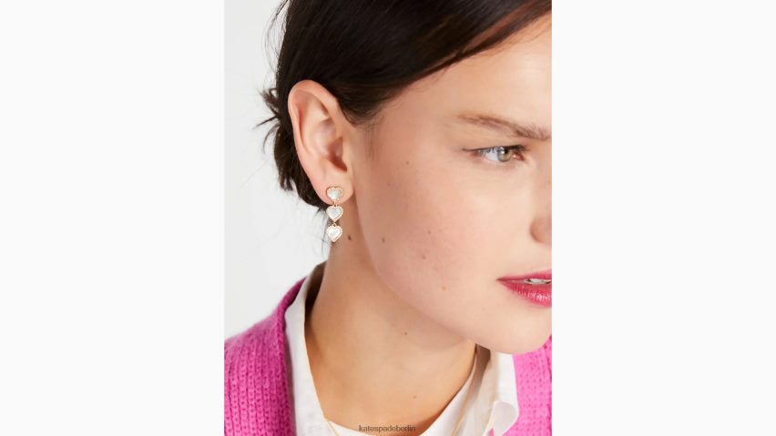 de Kate Spade Frauen Nehmen Sie herzförmige lineare Ohrringe klar/gold NB82J21203 Zubehör