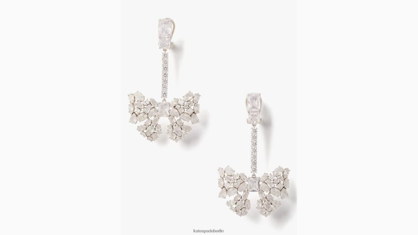 de Kate Spade Frauen Nehmen Sie lineare Ohrringe mit Schleife klar/silber NB82J21243 Zubehör