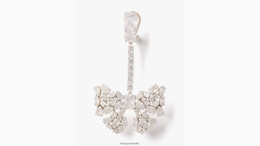 de Kate Spade Frauen Nehmen Sie lineare Ohrringe mit Schleife klar/silber NB82J21243 Zubehör