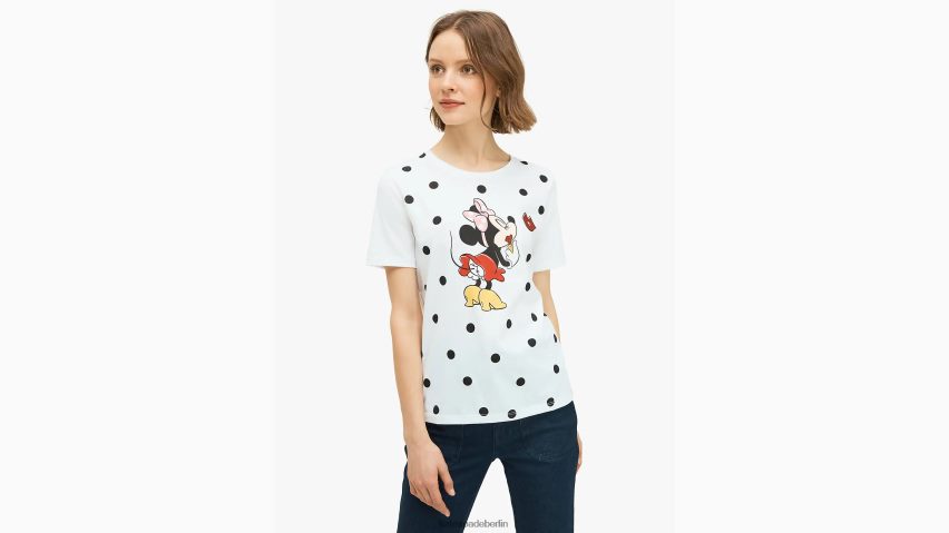 de Kate Spade Frauen New York x Minnie Mouse T-Shirt frisches Weiß NB82J2777 Bekleidung