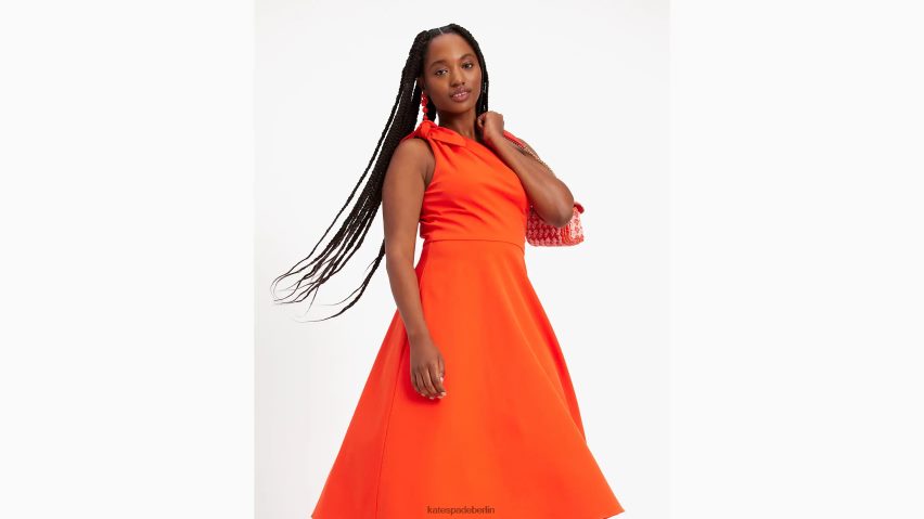 de Kate Spade Frauen One-Shoulder-Kleid aus Twill Marienkäfer NB82J2706 Bekleidung