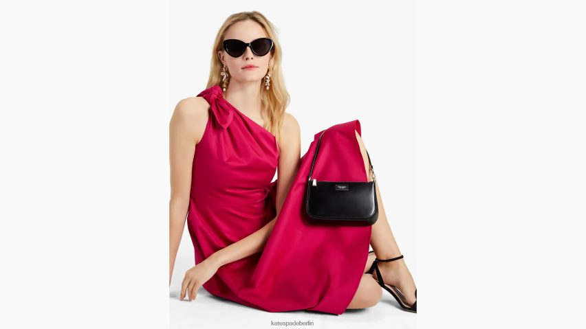 de Kate Spade Frauen One-Shoulder-Sabrina-Kleid aus Popeline Rosa Pflaume NB82J2694 Bekleidung