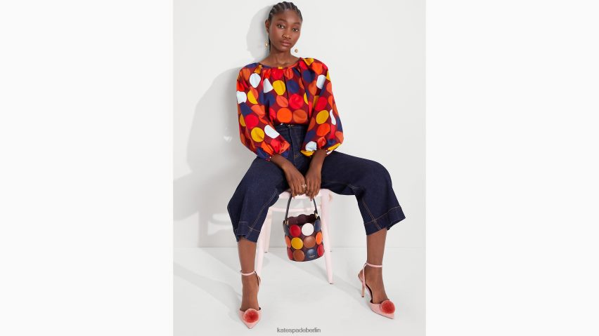 de Kate Spade Frauen Party-Popeline-Oberteil mit Punkten multi NB82J2895 Bekleidung