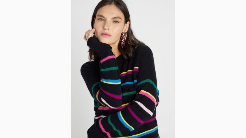 de Kate Spade Frauen Party-Pullover mit Streifen schwarz-multi NB82J2888 Bekleidung