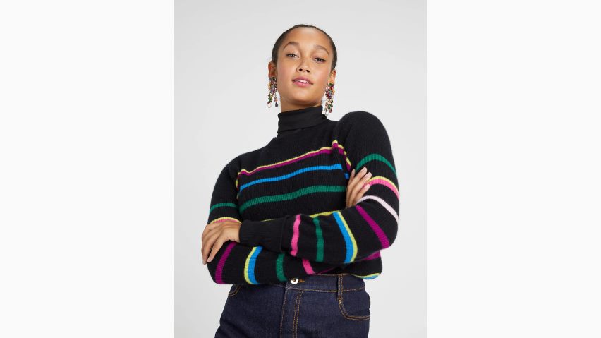 de Kate Spade Frauen Party-Pullover mit Streifen schwarz-multi NB82J2888 Bekleidung