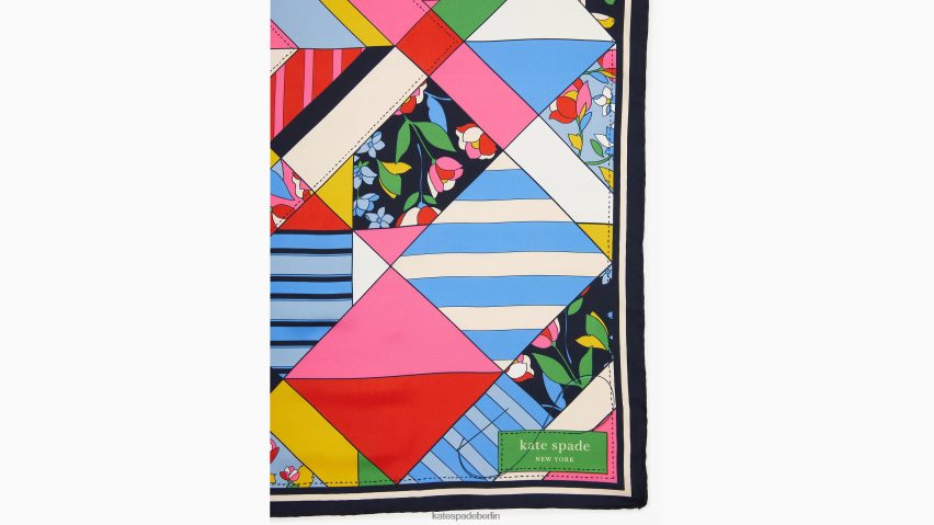 de Kate Spade Frauen Patchwork-Party-Quadratschal aus Seide multi NB82J21371 Zubehör