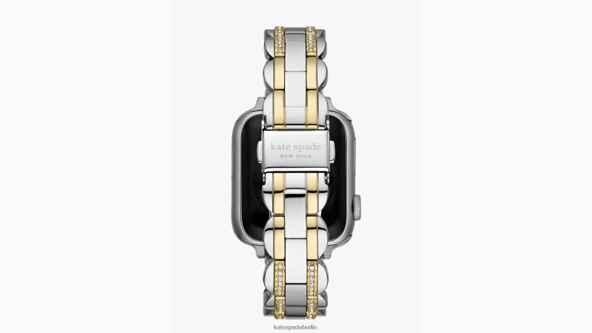 de Kate Spade Frauen Pavé-Edelstahlarmband 38/40 mm Band für Apple Watch Silber Gold NB82J21048 Zubehör