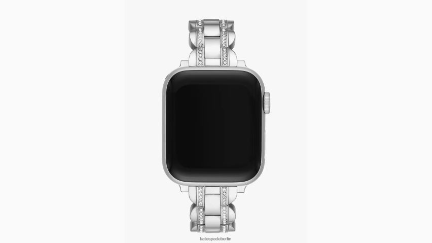 de Kate Spade Frauen Pavé-Edelstahlarmband 38/40 mm Band für Apple Watch Silber NB82J21049 Zubehör
