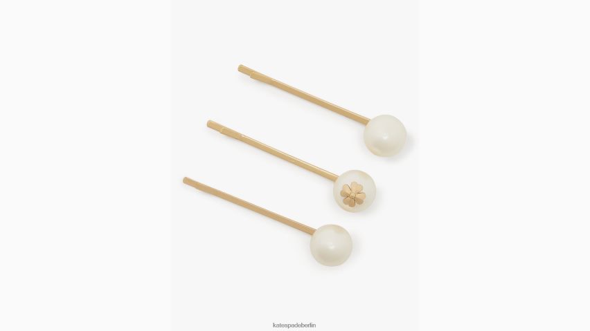 de Kate Spade Frauen Perlen auf Perlen Haarnadeln creme/gold NB82J21380 Zubehör