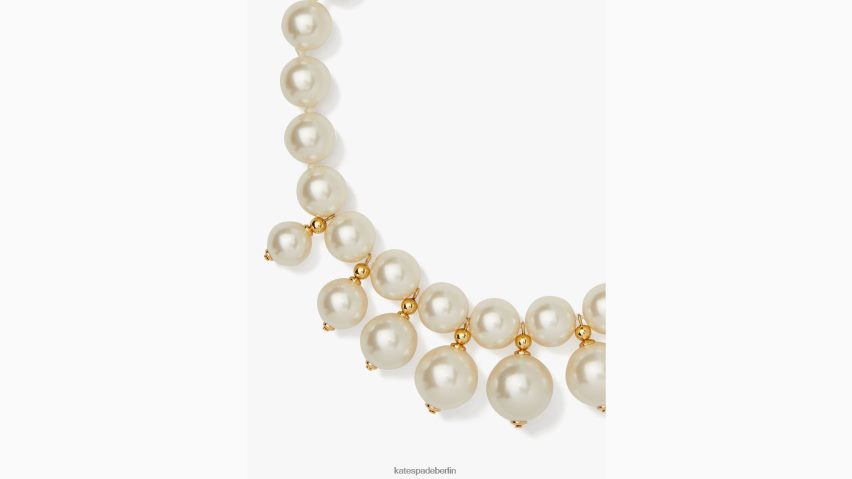 de Kate Spade Frauen Perlen auf Perlen-Statement-Halskette creme/gold NB82J21214 Zubehör