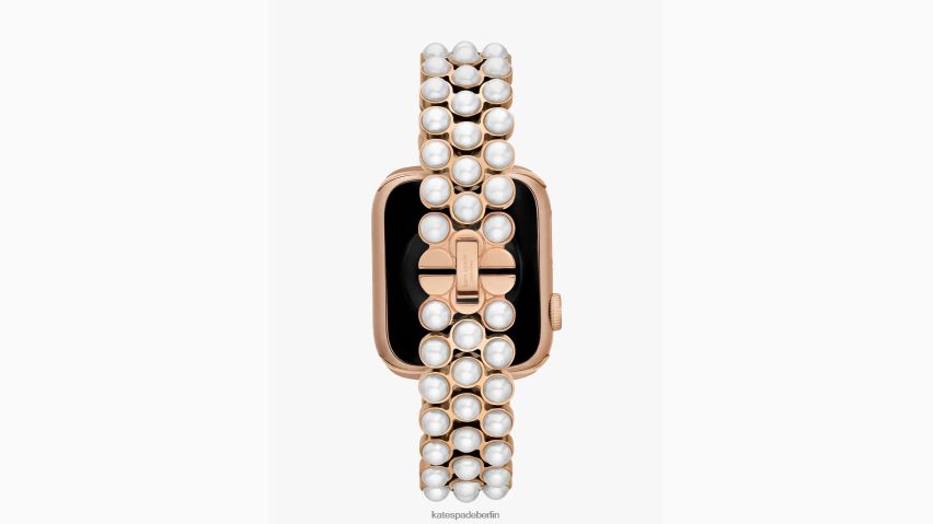 de Kate Spade Frauen Perlgoldfarbenes 38/40-mm-Edelstahlarmband für die Apple Watch Pergament NB82J21071 Zubehör