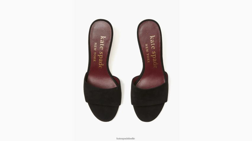 de Kate Spade Frauen Polierte Slide-Sandalen Schwarz NB82J2517 Schuhwerk