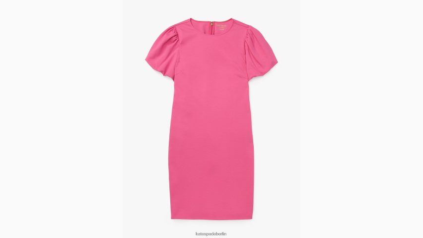 de Kate Spade Frauen Ponte-Kleid mit Puffärmeln dunkelrosa Wolke NB82J2760 Bekleidung
