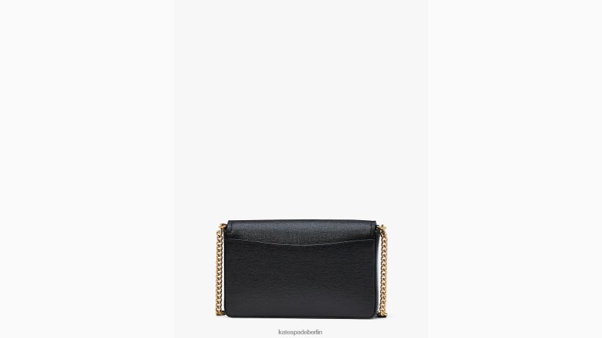 de Kate Spade Frauen Portemonnaie mit Morgan-Schleife und Klappenkette Schwarz NB82J2313 Zubehör