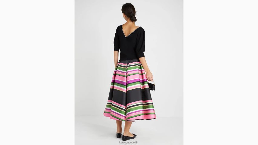 de Kate Spade Frauen Pullover mit U-Boot-Ausschnitt und Strassbesatz Schwarz NB82J2859 Bekleidung