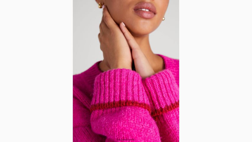 de Kate Spade Frauen Pullover mit V-Ausschnitt helles Geißblatt NB82J2882 Bekleidung