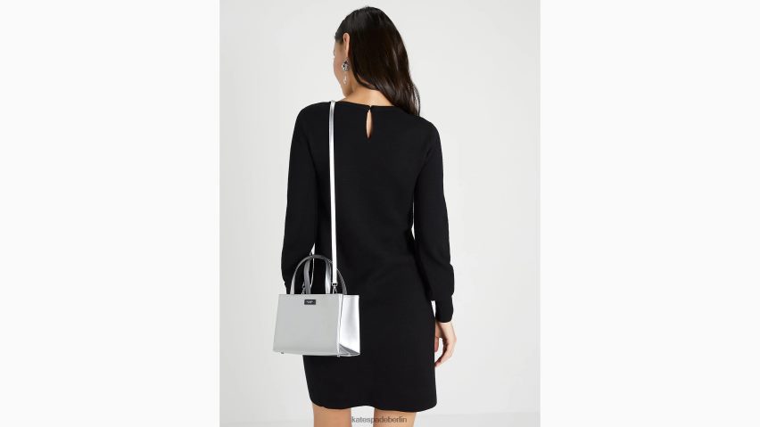 de Kate Spade Frauen Pulloverkleid mit Schleife und Strasssteinen Schwarz NB82J2954 Bekleidung