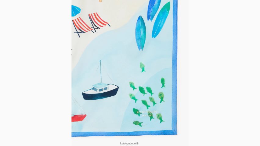 de Kate Spade Frauen Quadratischer Seidenschal mit Montauk-Karte multi NB82J21318 Zubehör