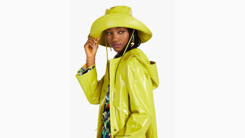 de Kate Spade Frauen Regenhut mit langer Krempe Limettenschale NB82J21404 Zubehör