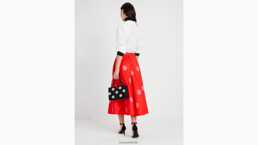 de Kate Spade Frauen Riesiger Rock aus gepunktetem Faille Flamme scharlachrot NB82J2877 Bekleidung