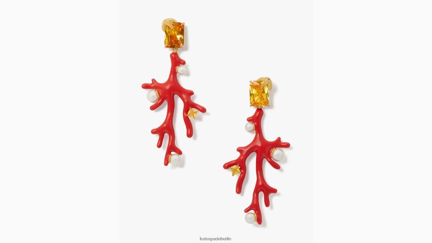 de Kate Spade Frauen Riff-Schatzkorallen-Tropfenohrringe Koralle NB82J2989 Zubehör