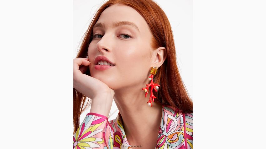 de Kate Spade Frauen Riff-Schatzkorallen-Tropfenohrringe Koralle NB82J2989 Zubehör